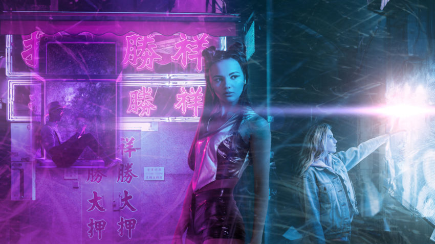 How to make Cyberpunk colored Lights in Photoshop, Cyberpunk 2077 style