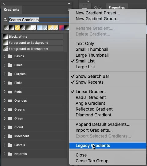 Finding all the hidden gradients in Photoshop