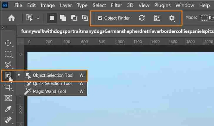 Object Finder in Photoshop 2022