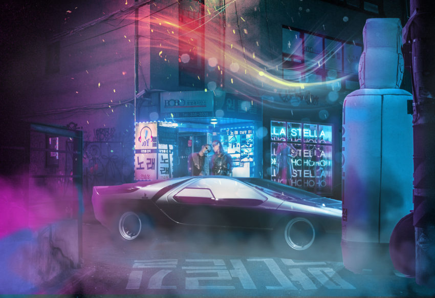 How to make Cyberpunk colored Lights in Photoshop, Cyberpunk 2077 style
