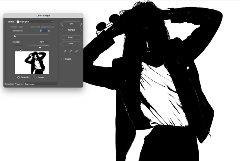 selecting white in photoshop