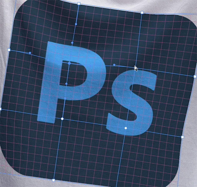 Easily wrap art on clothing, new feature in Photoshop split warp